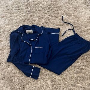 Women's Navy Blue Pajama Set